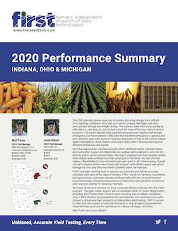 2020 Indiana, Michigan and Ohio Performance Summary