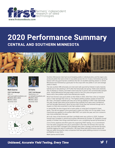 2020 Central and Southern Minnesota Performance Summary