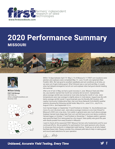 2020 Missouri Performance Summary
